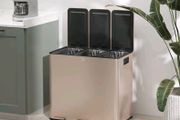 triple steel bin