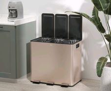 triple steel bin
