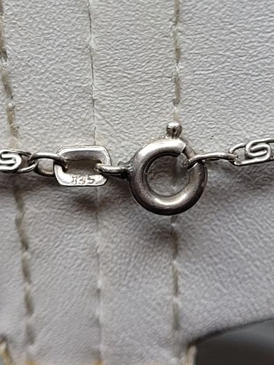 Vintage 925 Sterling Silver Millefiori Murano Glass Pendant & 835 Silver Chain Necklace