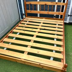 Lovely 4Ft 6 Double Wooden Bed Frame - Can Deliver