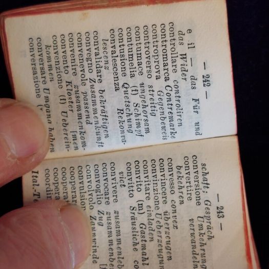 5 various miniature dictionaries