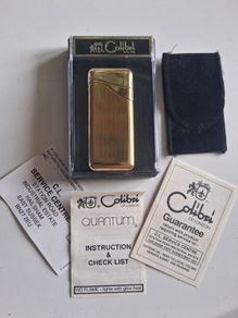 NOS Colibri Lighter box and Papers WORKING