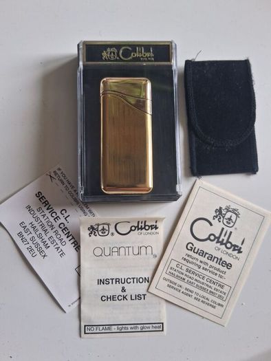 NOS Colibri Lighter box and Papers WORKING