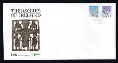 1992 Ireland Forth Definitive Stamp Series (40p Glenisheen Collar & 45p Silver Thistle Brooch)  An Post First Day Cover (FDC)