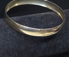 Vintage 1970s 1990s 9ct Solid Gold Bangle Bracelet 12.5g