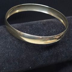 Vintage 1970s 1990s 9ct Solid Gold Bangle Bracelet 12.5g