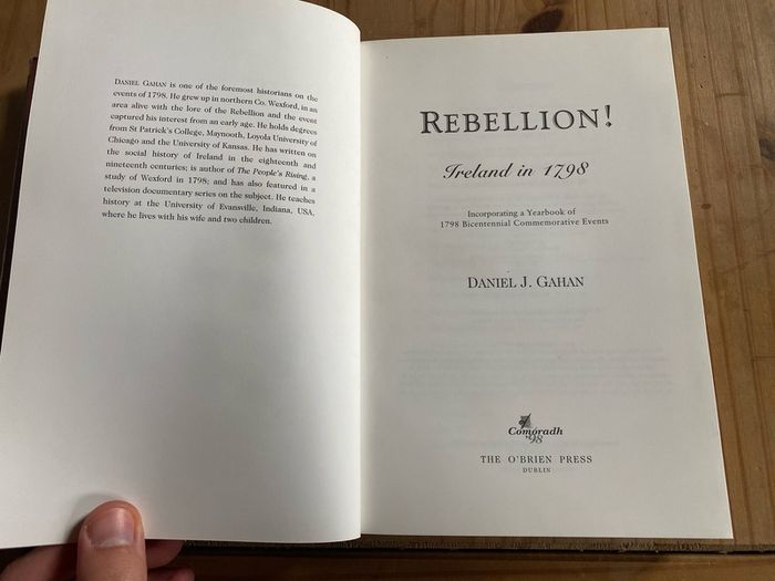 Rebellion! Ireland in 1798 Daniel J. Gahan Book