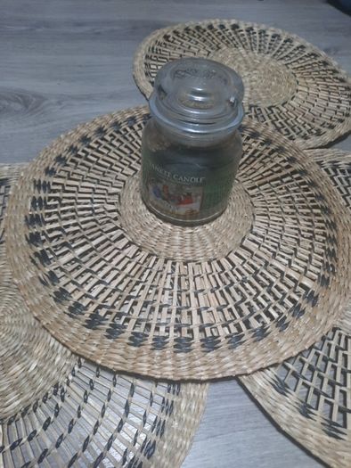 4 large wicker placemats