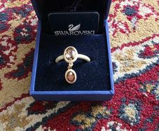 Swarovski Crystal Laser Golden Yellow Ring