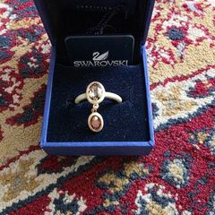Swarovski Crystal Laser Golden Yellow Ring