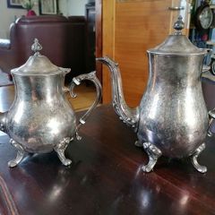 Antique Viners Sheffield Teapot & Coffee Pot