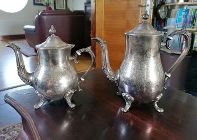 Antique Viners Sheffield Teapot & Coffee Pot