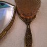 Vintage tappestry backed brush and mirror Image 7
