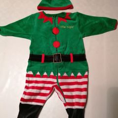 Elf and Santa Christmas outfits 3 to 6 months. 8 euro for both.