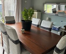 Table and six chairs
