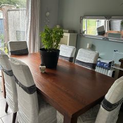Table and six chairs