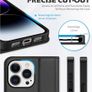 iPhone 15 Leather Case, iPhone 15 Wallet Cover with Shockproof TPU, Raised Sides, Magnetic Closure, Kickstand, Card Slots Fall Protective Case Image 2