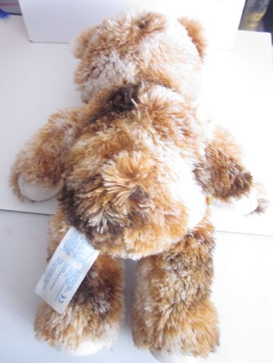Build a Bear Champ Brown Calico Bear Heart Patch Plush Toy