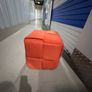 Cube Pouffe  Ottoman . Modern Statement Piece Image 2