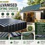 12 x Galvanised  Corrugated Roof Sheets  Rust Resistant & Weatherproof Roofing 129 x 46 cm, 7m Coverage Image 5