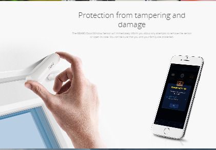 Fibaro Door Window Sensor iOS Bluetooth Reed and Temperature Smart Magnetic Switch, White