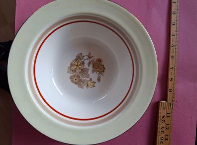 VINTAGE Large  Arklow POTTERY Bowl  With Gold Trim Arklow  POTTERY Wicklow