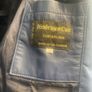 Navy Blue leather Jacket Image 3