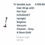 SHARK Anti Hair Wrap with Pet Tool HZ500UKT Upright Bagless Vacuum Cleaner - Grey & Rose Gold Image 6