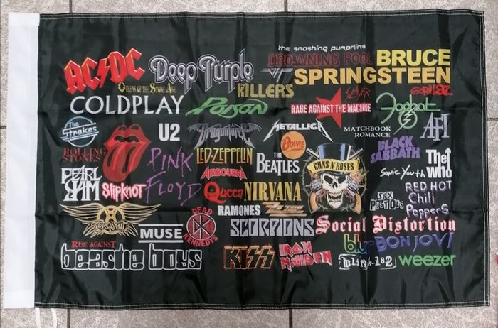Legends of Rock music flag 3ft x 2ft.