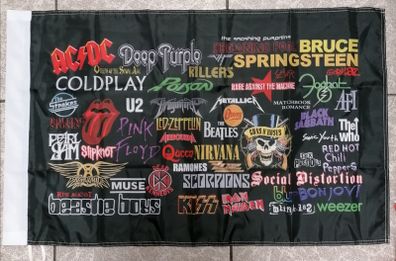 Legends of Rock music flag 3ft x 2ft.