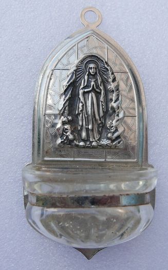 Vintage Holy Water Font - The Miraculous Medal