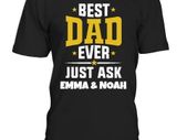 Personalised Round Neck T-shirt Unisex - Best Dad Ever - Custom Shirt