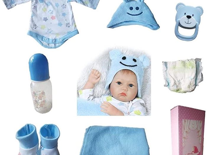 22 Inch 55cm Reborn Baby Dolls Boys Soft Silicone Vinyl Real Life Baby Dolls Handmade Newborn Baby Toys Reborn Babies (FREE POSTAGE)