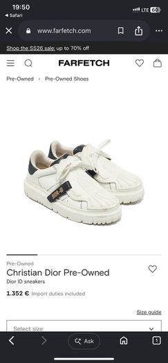 Christian Dior-ID Sneakers - White/Green - EU 37.5 UK 4.5