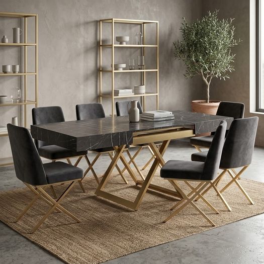 SANNA 2-in-1 Transforming Table | Height-Adjustable & Extendable Coffee to Dining Table