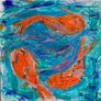 Framed Original contemporary Painting  Koi fish Fish psinting Dublin Original Gift Image 4
