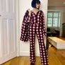 Amazing Zara Insta Famous Bloggers Limited Edition Pink Geo Print 3 Piece Suit, Blazer XL, Blouse XXL and Flare Trousers XL New with Tags Image 7