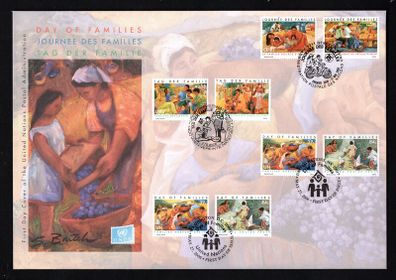 2006 United Nations (US, Geneva & Vienna) International Day of Families Commemorative Stamps United Nations Postal Administration First Day Cover (FDC)