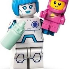 Lego 71046 nurse Android with baby pink astronaut, collectible mini figure series 26