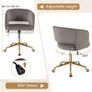Costway Modern Swivel Home Office Chair with Tufted Back and Seat Image 6