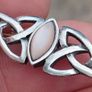 Vintage Sterling silver and White opal brooch Image 5
