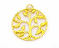 Gold Plated Silver Tree Of Life Pendant