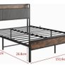 King Size Bed Frame with Wooden Storage Image 7