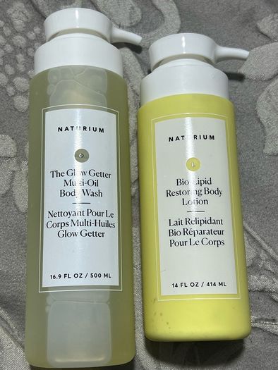 Naturium the glow getter multi wash and bio lipid restoring body lotion
