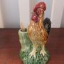 Fantastic Vintage Ceramic Portuguese Majolicaware Rooster Toothpick Holder by Bordallo Pinheiro, Circa 1950s - Kitschtastic!!! Image 3