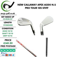 New Callaway Apex Ai200 #5 Iron 23 Degree / N.S Pro Tour 105 Stiff