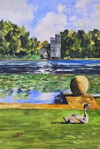 Oakfield park Donegal watercolour