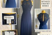 Monsoon Navy Lace Maxi Dress BNWT UK 8 Wedding Guest Bridesmaid Debs