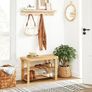 3-Tier Bamboo Shoe Bench, Shoe Rack Storage Organizer, 70 x 28 x 45 cm, ideal for Hallway, Bathroom, Living Room Image 5