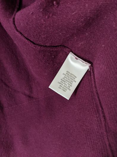 Purple Cotton Blend Cardigan Size XS